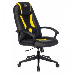 Кресло игровое Zombie 8, черный/желтый, экокожа