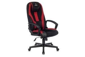 Кресло игровое Zombie 9, черный/красный, текстиль/экокожа