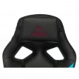 Кресло игровое Zombie DRIVER, черный/голубой, экокожа (с подголовником)