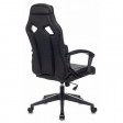 Кресло игровое Zombie DRIVER, черный/белый, экокожа (с подголовником)