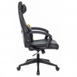 Кресло игровое Zombie DRIVER, черный/желтый, экокожа (с подголовником)