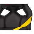Кресло игровое Zombie DRIVER, черный/желтый, экокожа (с подголовником)