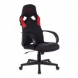 Кресло игровое Zombie RUNNER, черный/красный, текстиль/экокожа