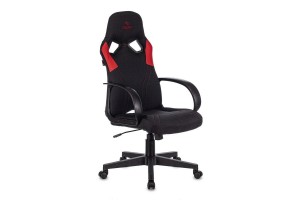 Кресло игровое Zombie RUNNER, черный/красный, текстиль/экокожа