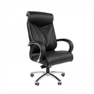 Офисное кресло Chairman 420, кожа черная