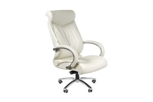 Офисное кресло Chairman 420, кожа белая