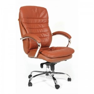 Офисное кресло Chairman 795, кожа коричневая