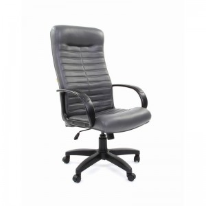 Офисное кресло Chairman 480 LT, экокожа Terra 117, серый