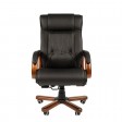 Офисное кресло Chairman 653, черная кожа