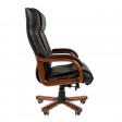 Офисное кресло Chairman 653, черная кожа