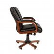 Офисное кресло Chairman 653M, черная кожа