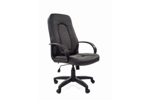 Офисное кресло Chairman 429, экопремиум черный, +ткань 20-23 серая