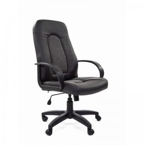 Офисное кресло Chairman 429, экопремиум черный, +ткань 20-23 серая