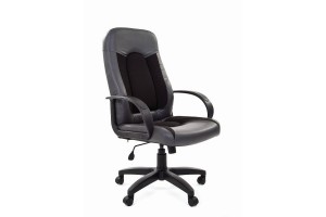Офисное кресло Chairman 429, экопремиум серый, +ткань 10-356 черная