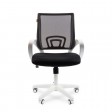 Офисное кресло Chairman 696, белый пластик TW-11/TW-01, черный