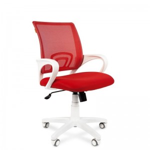 Офисное кресло Chairman 696 Россия белый пластик TW-19/TW-69 красный