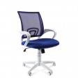 Офисное кресло Chairman 696, белый пластик TW-10/TW-05, синий