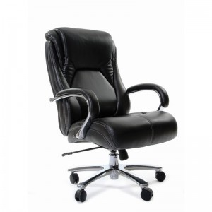 Офисное кресло Chairman 402, кожа черная