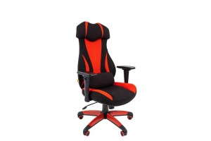 Офисное кресло Chairman game 14, ткань, черный/красный