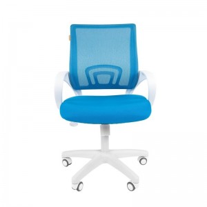 Офисное кресло Chairman 696, белый пластик TW, голубой