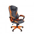 Офисное кресло Chairman game 22, экопремиум серый/оранжевый