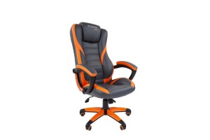 Офисное кресло Chairman game 22, экопремиум серый/оранжевый
