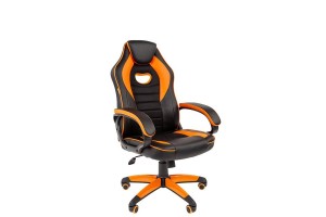 Офисное кресло Chairman game 16, экопремиум черный/оранжевый