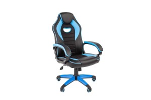 Офисное кресло Chairman game 16, экопремиум черный/голубой