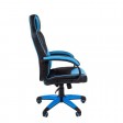 Офисное кресло Chairman game 17, экопремиум черный/голубой