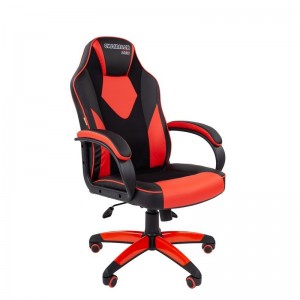 Офисное кресло Chairman game 17, экопремиум черный/красный