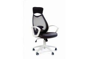 Офисное кресло Chairman 840, белый пластик TW11\\TW-01, черный