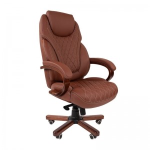 Офисное кресло Chairman 406 Россия экопремиум коричневое