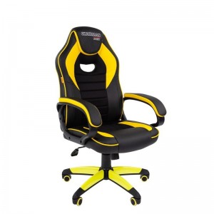 Офисное кресло Chairman game 16, экопремиум черный/желтый