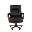 Офисное кресло Chairman 503, кожа, черный