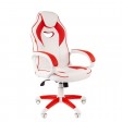 Офисное кресло Chairman game 16, экопремиум белый/красный