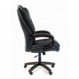 Офисное кресло Chairman 408, кожа+PU черный