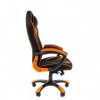 Кресло геймерское Chairman game 28, ткань, черный/оранжевый