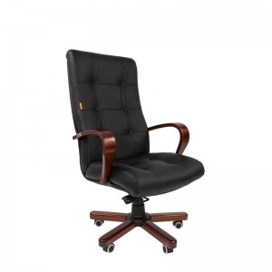 Офисное кресло Chairman 424 WD, кожа черная