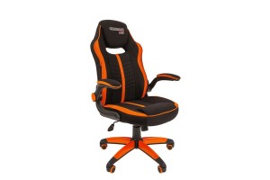 Кресло геймерское Chairman game 19, ткань, черный/оранжевый