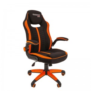 Кресло геймерское Chairman game 19, ткань, черный/оранжевый
