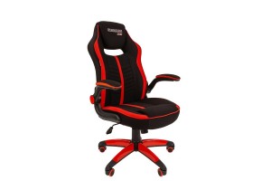 Кресло Chairman game 19, ткань, черный/красный
