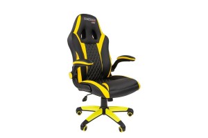 Офисное кресло Chairman game 15, экопремиум черный/желтый