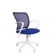 Офисное кресло Chairman 698, белый пластик TW-10/TW-05, синий