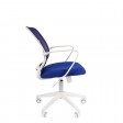 Офисное кресло Chairman 698, белый пластик TW-10/TW-05, синий