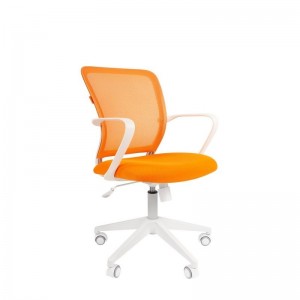 Офисное кресло Chairman 698, белый пластик TW-16/TW-66, оранжевый