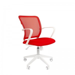 Офисное кресло Chairman 698, белый пластик TW-19/TW-69, красный