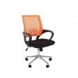 Офисное кресло CHAIRMAN 696 хром, ткань TW/сетчатый акрил, черный/оранжевый