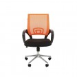 Офисное кресло CHAIRMAN 696 хром, ткань TW/сетчатый акрил, черный/оранжевый