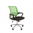 Офисное кресло CHAIRMAN 696 хром, ткань TW/сетчатый акрил, черный/св.зеленый