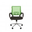 Офисное кресло CHAIRMAN 696 хром, ткань TW/сетчатый акрил, черный/св.зеленый